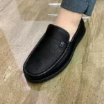 Mocassin homme cuir souple noir Dolcino porté – style classique