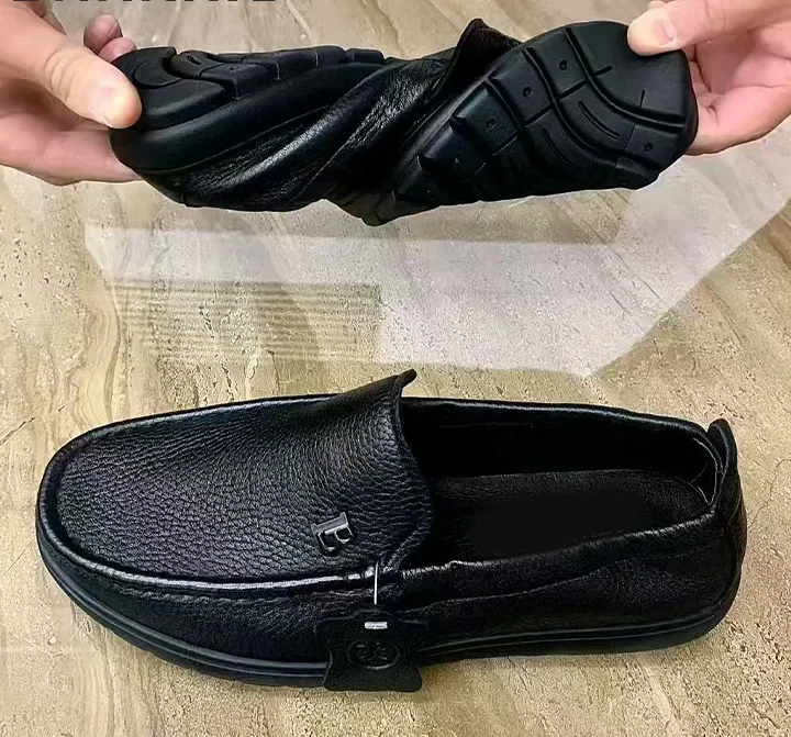 semelle-flexible-mocassin-cuir-noir-dolcino Semelle flexible antidérapante – mocassin cuir noir Dolcino