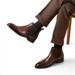 Boots Chelsea en cuir marron pour homme Dolcino – design classique