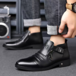 Bottine homme en cuir noir élégante Dolcino