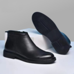 Bottines homme cuir noir Dolcino semelle antidérapante