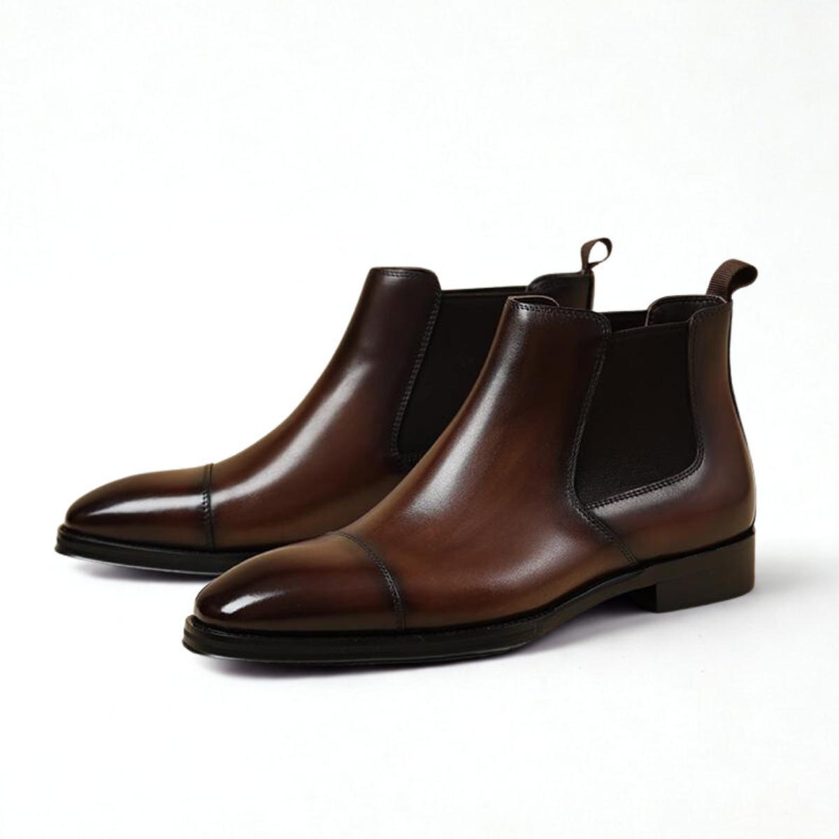 Bottines Chelsea homme en cuir marron élégantes et raffinées Dolcino
