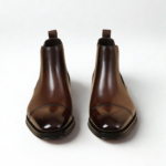 Bottines Chelsea marron en cuir véritable Dolcino – vue avant