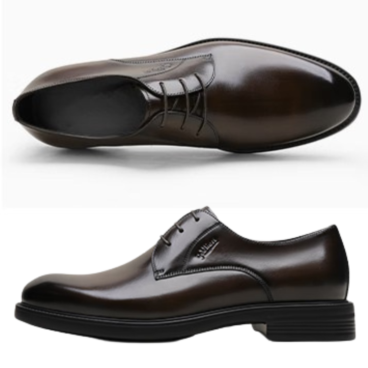 chaussures-derby-homme-cuir-marron-detail-semelle Détail semelle antidérapante mocassin cuir marron homme Dolcino