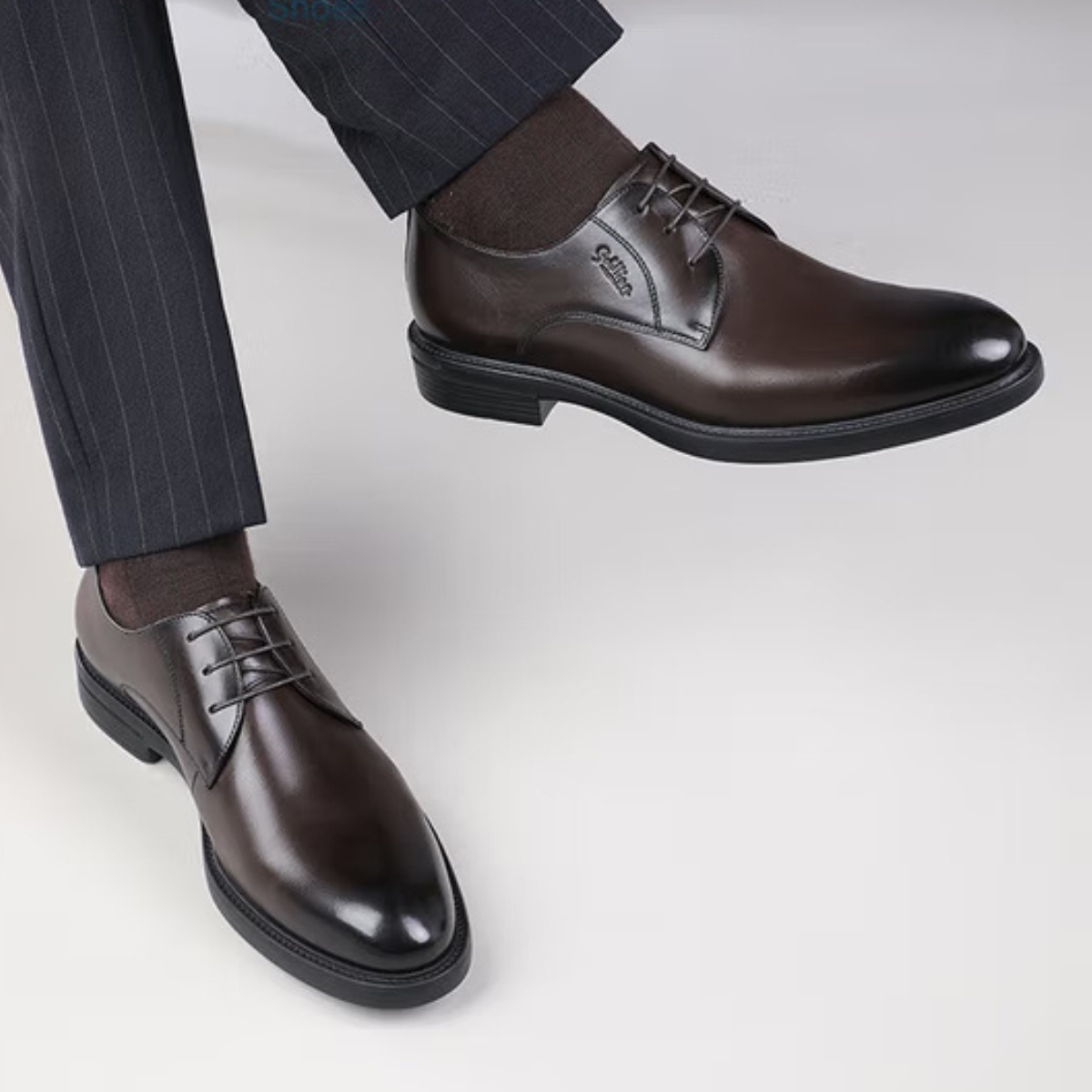 chaussures-derby-homme-cuir-marron-vue-arriere Vue arrière chaussures Derby homme cuir marron Dolcino