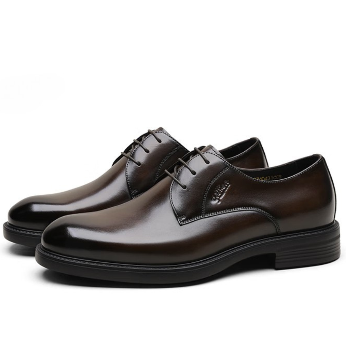 chaussures-derby-homme-cuir-marron-zoom-detail Zoom détail cuir véritable Derby homme marron Dolcino