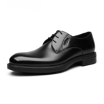 Vue arrière chaussures Derby homme cuir noir Dolcino