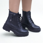 Bottines élégantes en cuir noir pour femme Dolcino