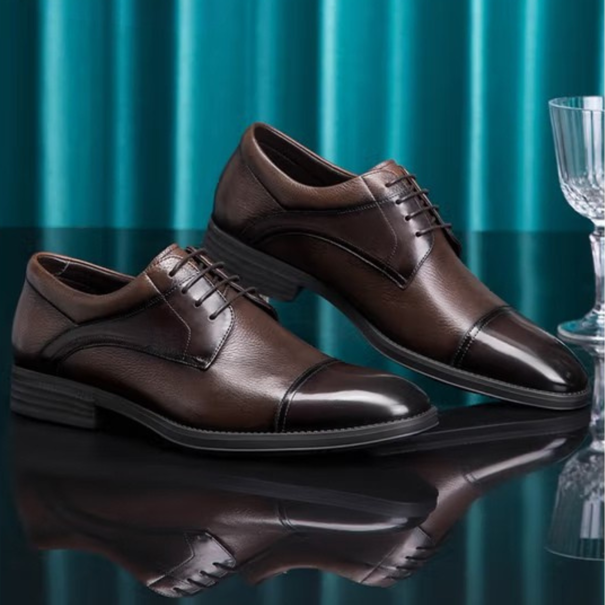 Semelle antidérapante Derby homme cuir marron