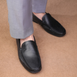 Mocassin cuir noir confort homme Dolcino