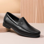 Mocassin homme en cuir noir simple et élégant – chaussures confortables Dolcino