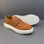 Mocassin cuir tabac Milano pour homme vue du dessus
