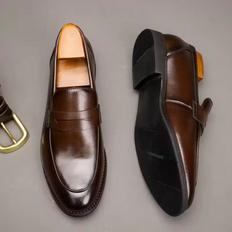 mocassins-classiques-cuir-marron-dolcino Mocassins classiques en cuir marron Dolcino
