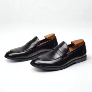 Mocassins homme cuir véritable noir Dolcino