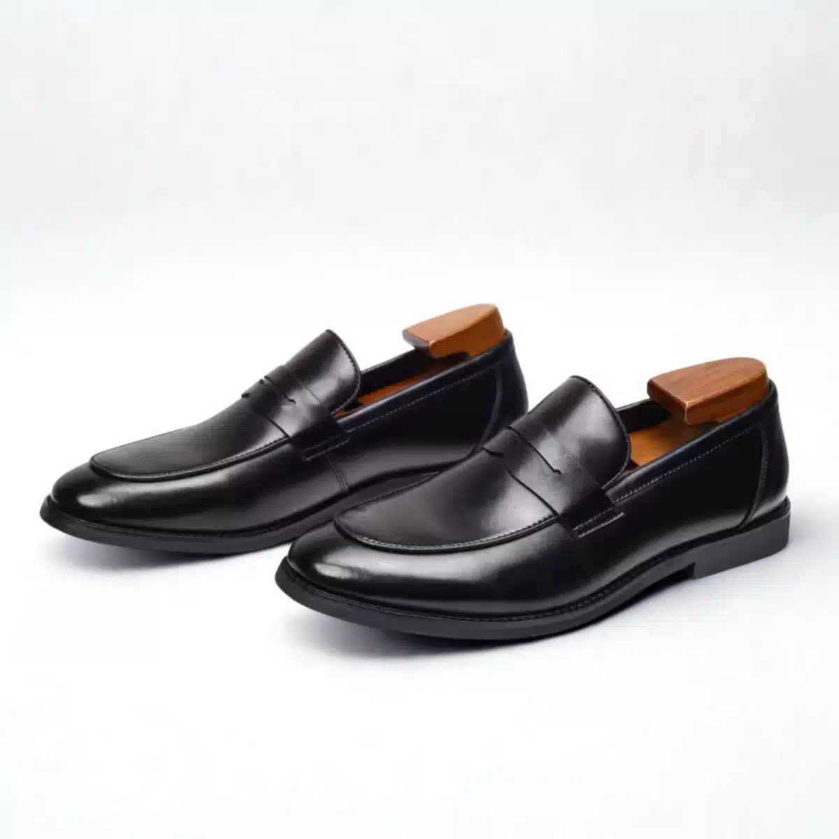 Mocassins homme cuir véritable noir Dolcino