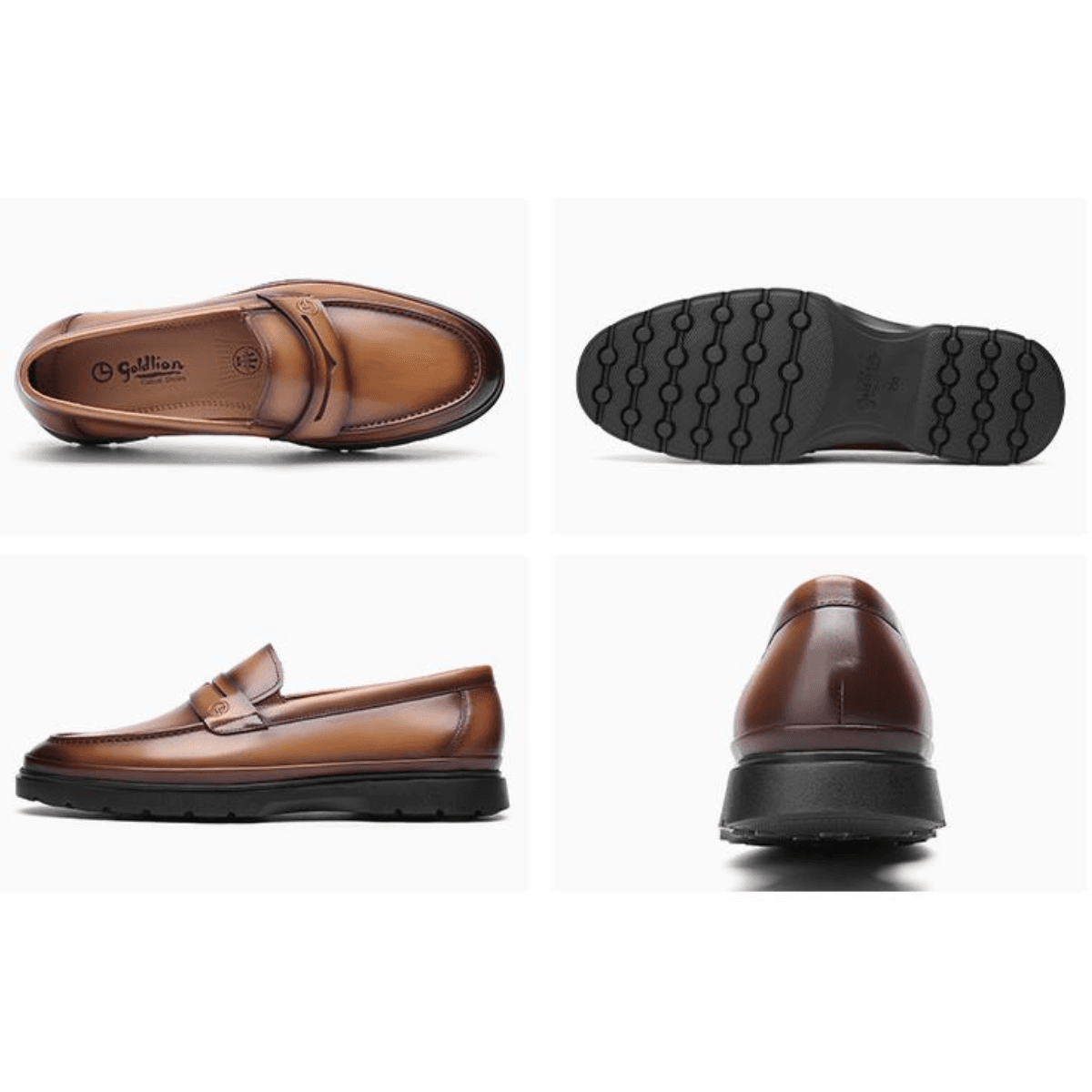 Mocassin camel Dolcino pour homme au design intemporel