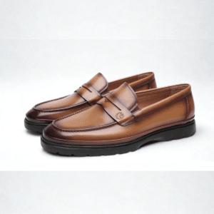 Mocassin homme cuir véritable camel Dolcino style chic et moderne