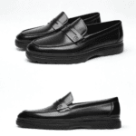 Mocassin homme en cuir véritable noir Dolcino élégant et raffiné
