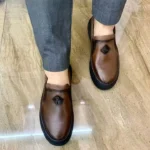 Mocassins cuir homme cognac Dolcino pour look habillé et décontracté