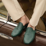 Babouches homme en cuir véritable Dolcino vert lux