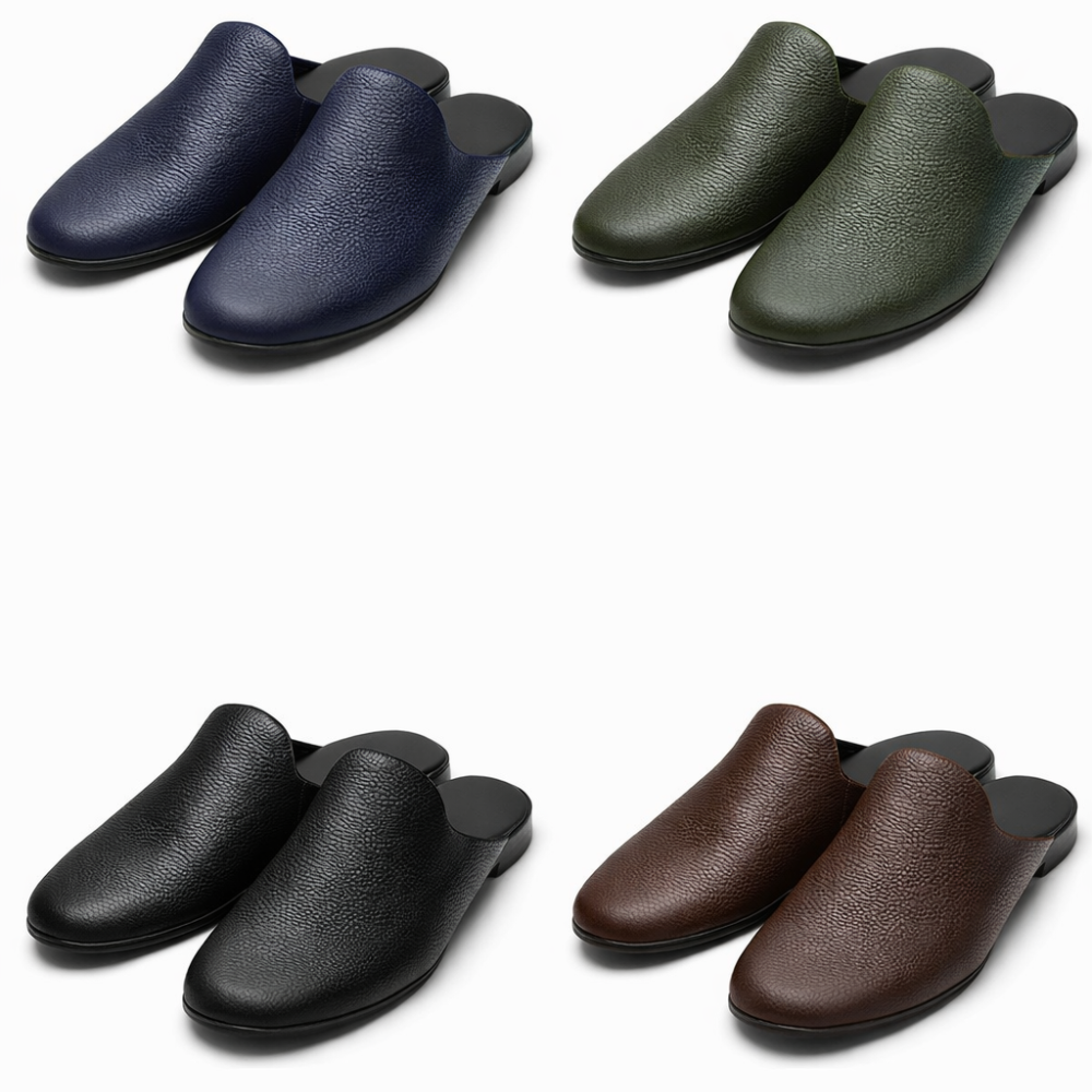 Babouches homme en cuir véritable Dolcino 4 couleur