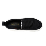 Chaussures homme Dolcino slip-on noires vue dessus design moderne