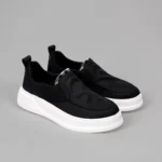 Chaussures homme slip-on noires style urbain confortables