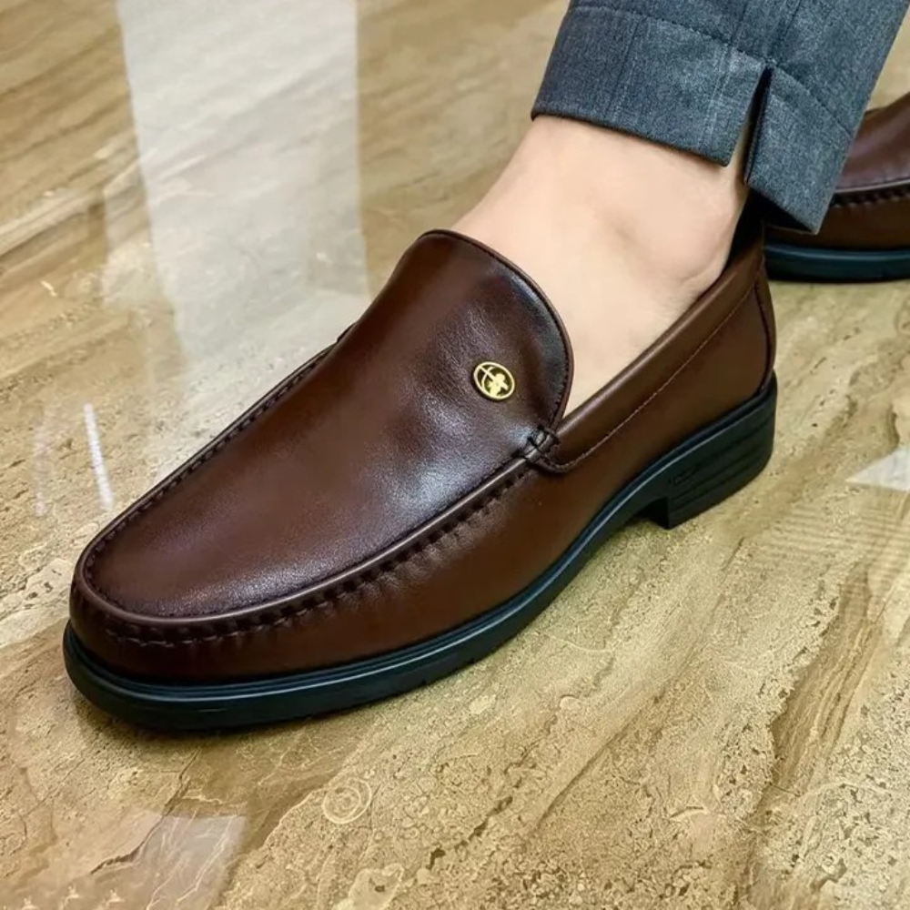 Chaussure slip-on marron élégante pour homme