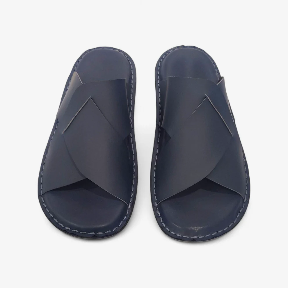 sandales homme en cuir bleu confort été