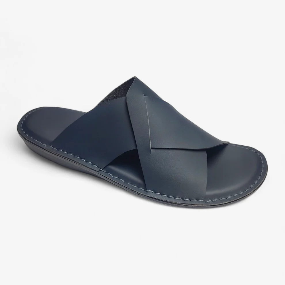 sandales cuir bleu homme design élégant
