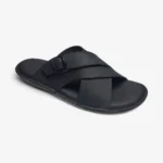 Sandales homme en cuir noir avec boucle ajustable Dolcino