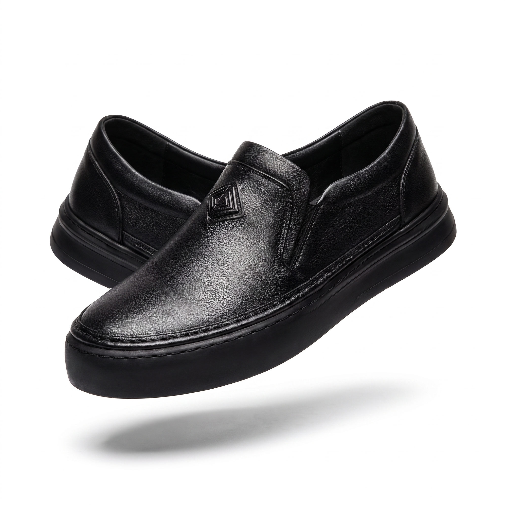 Mocassins en cuir pour homme – Noir