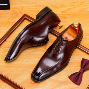 Chaussures classiques homme en cuir véritable bordeaux Dolcino